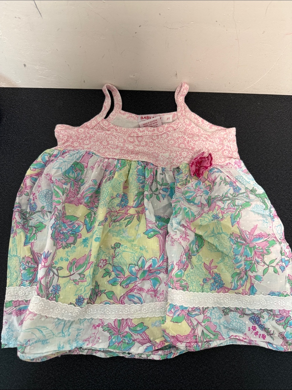 Baby Nay Pink Multicolor Floral Sundress